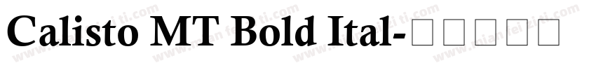 Calisto MT Bold Ital字体转换